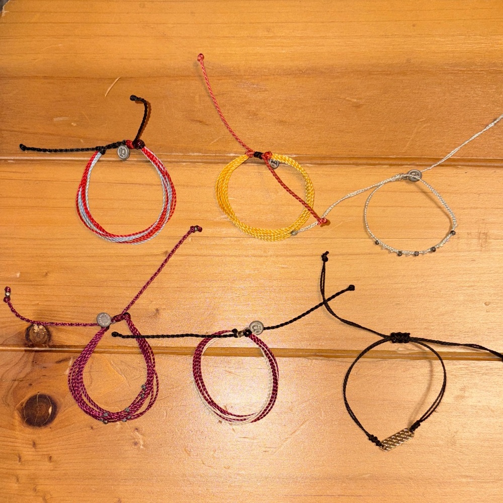 Pura Vida Mixed Color Woven Friendship Bracelets Set